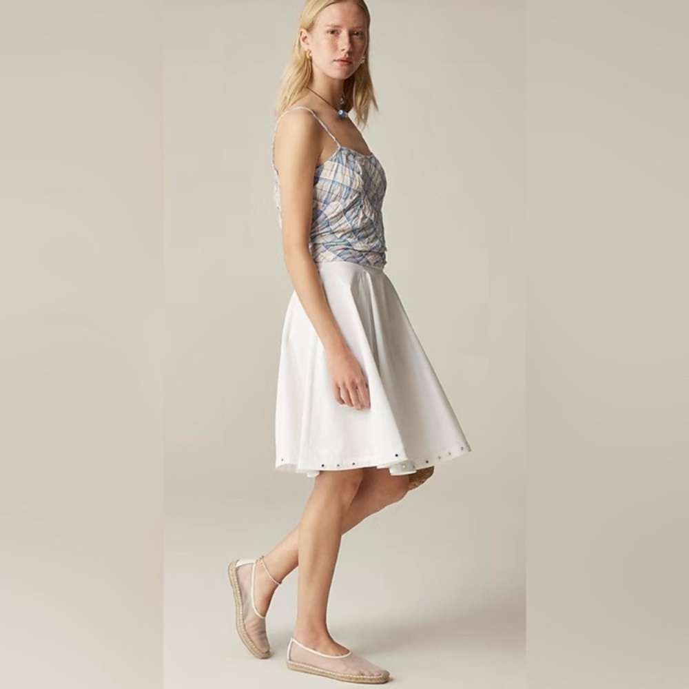 J Crew Elegant White A-Line Skirt